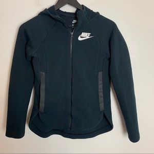 Nike | Kid's Tech Black Hooded Jacket Boys Girls Large